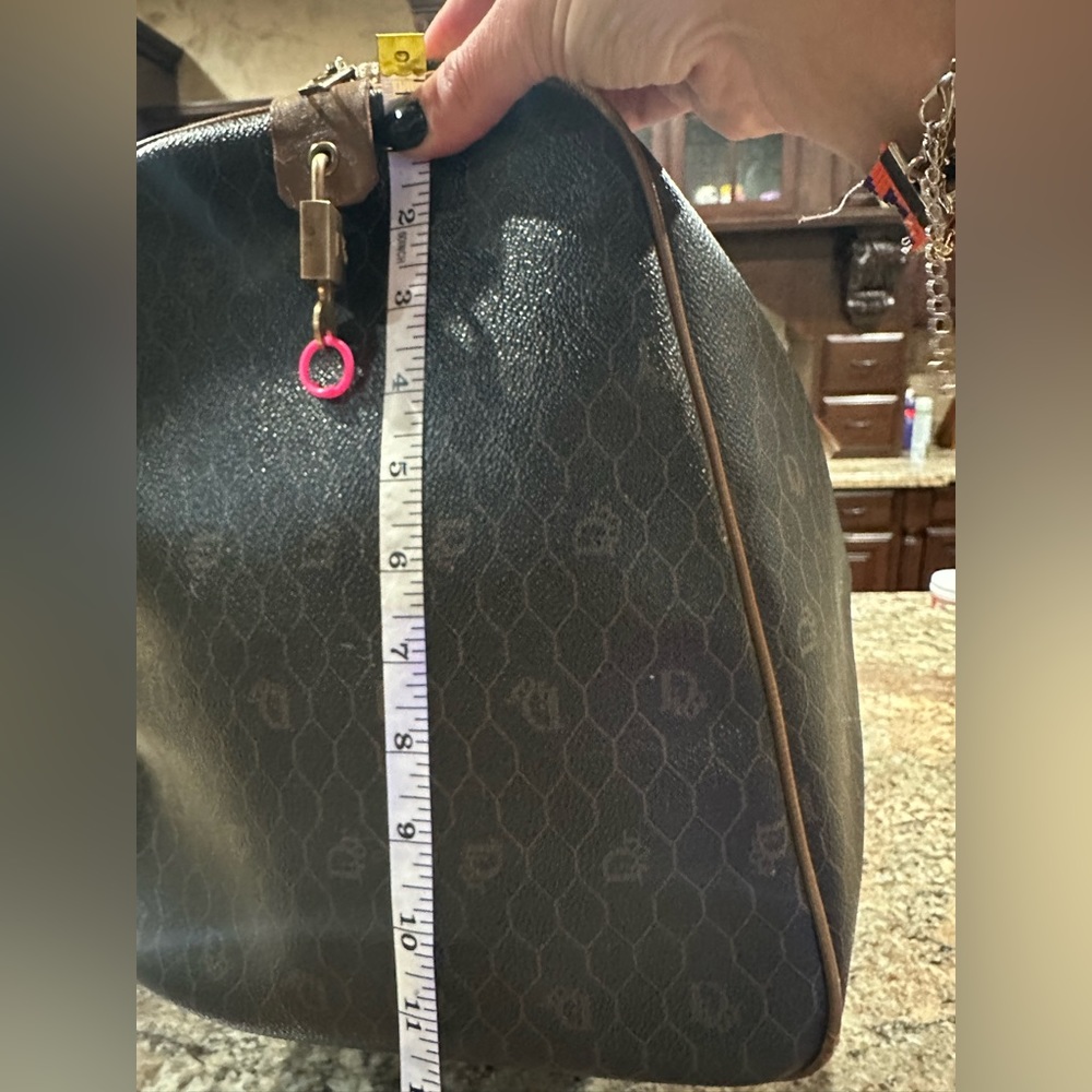Christian Dior Extra Large Honeycomb Vintage Duffle Bag w/ Rare Lock & Key!! - Picture 6 of 13